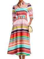 The Today Show 2025 Bobbie Thomas Striped Shirt Dress - Image 3