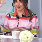 The Today Show 2025 Bobbie Thomas Striped Shirt Dress