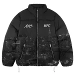 UFC 309 Jones Vs Miocic Black Puffer Jacket
