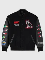 UFC Championship Georges St-Pierre Black Varsity Jacket - Image 3