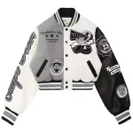 Womens College Letterman Varsity Cropped Jacket