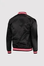 Black Portland Trail Blazers Throwback Wordmark Satin Jacket - Image 2