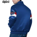 Buffalo Bills Triple Option Varsity Satin Jacket - Image 4