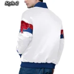 Buffalo Bills Triple Option Varsity Satin Jacket - Image 5