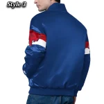 Buffalo Bills Triple Option Varsity Satin Jacket - Image 6