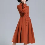 Women’s 1940’s Princess Burnt Orange Wool Coat - Image 3