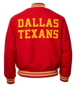 Travis Kelce Dallas Texans Red Varsity Wool Jacket - Image 2