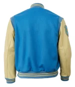 Varsity 1952 Detroit Lions Cream and Blue Jacket - Image 3