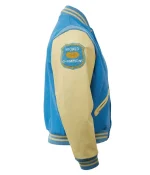 Varsity 1952 Detroit Lions Cream and Blue Jacket - Image 2
