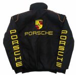 F1 Porsche Black Jacket – Race-Inspired Motorsport Style - Image 2