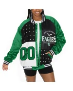 The View 2025 Sunny Hostin Eagles Embellished Varsity Jacket - Image 2