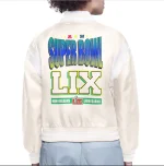 Women’s Starter Cream Super Bowl LIX Satin Varsity Full-Snap Jacket - Image 2