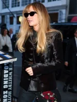 Die My Love Black Leather Jacket