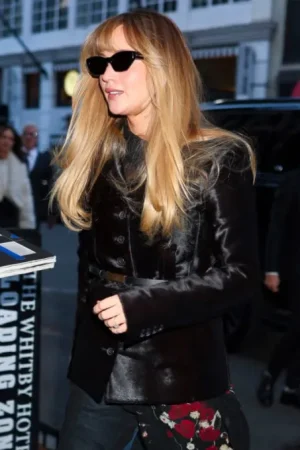 Die My Love Black Leather Jacket