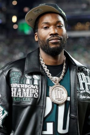 Meek Mill Pelle Pelle Philadelphia Eagles Leather Jacket