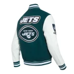 NY Jets Prep Varsity Wool/Leather Jacket - Image 4