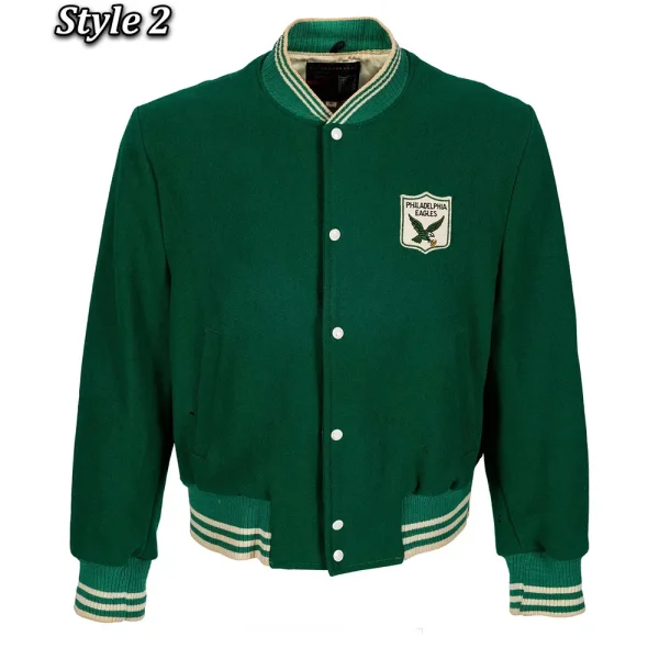 philadelphia-eagles-1960-varsity-green-jacket-1-1-600x600 Varsity 1960 Philadelphia Eagles Green Wool Jacket - Image 1