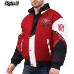 San Francisco 49ers Pro Player Tape Full-Zip Hoodie Jacket - Image 2