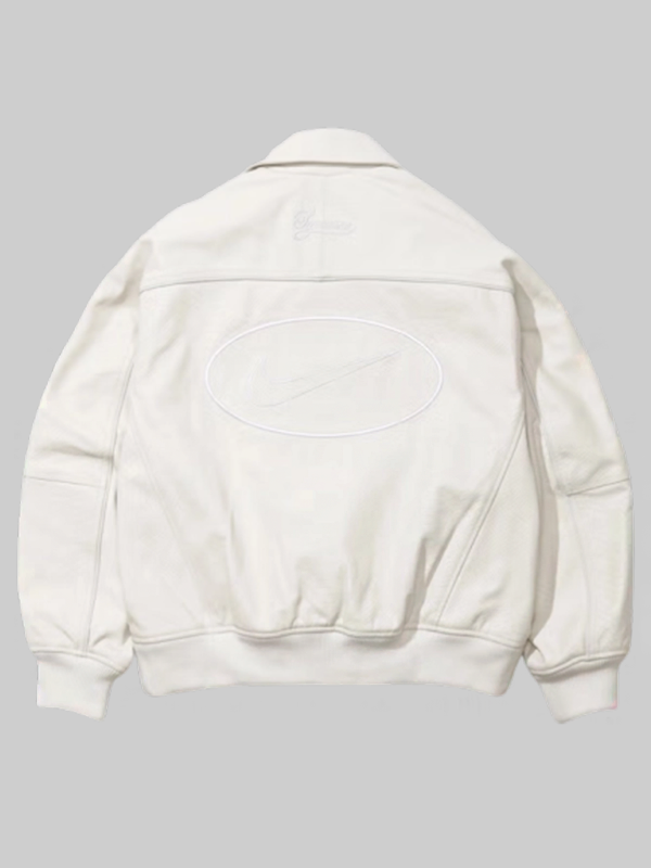 Nike Leather Varsity Jacket – Premium Sportswear Style