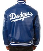 Los Angeles Dodgers Blue Leather Jacket - Image 2
