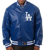 Los Angeles Dodgers Blue Leather Jacket