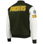 Green Bay Packers Black and White Varsity Jacket - Image 3