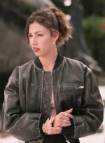 Camila Lift 2024 Úrsula Corberó Black Leather Jacket - Image 2