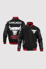 Chicago Bulls 2024 City Edition Black Varsity Jacket - Image 3