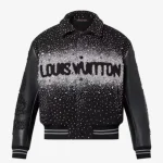 J hope X Louis Vuitton Black Varsity Jacket