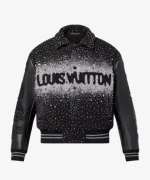 J hope X Louis Vuitton Black Varsity Jacket