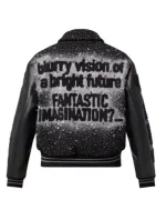 J hope X Louis Vuitton Black Varsity Jacket - Image 2