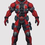 Marvel Rivals Deadpool Red Leather Vest