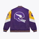 Minnesota Vikings Throw It Back Heavyweight Satin Jacket - Image 2