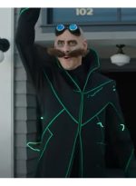 Sonic the Hedgehog 2 Dr. Ivo Robotnik Black and Green Trench Coat - Image 2