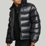 Nike Puffer Jacket Black Front View