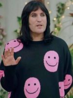 Bake Off Noel Fielding Purple Smiley Face Jumper