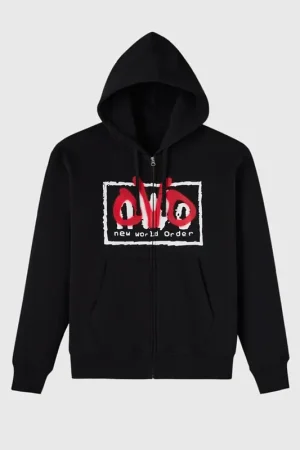WWE New World Order black hoodie front view