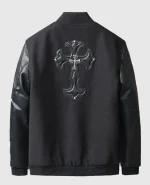 Chrome Cross Letterman Bomber Jacket - Image 4