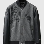 Chrome Cross Letterman Bomber Jacket