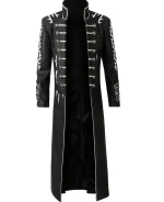 Front view of Devil May Cry 5 Vergil Leather Coat