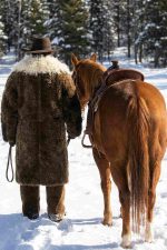 James Dutton Shearling Collar Fur Coat Yellowstone Origin 1883 - Image 2