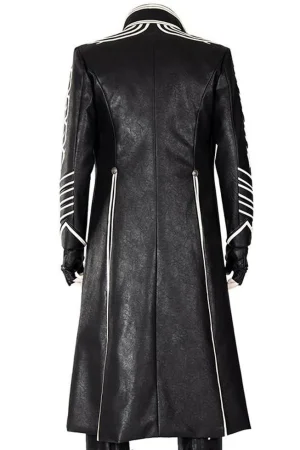 Back view of Devil May Cry 5 Vergil Leather Coat