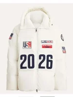 Olympics 2026 Team USA White Puffer Jacket - Image 2