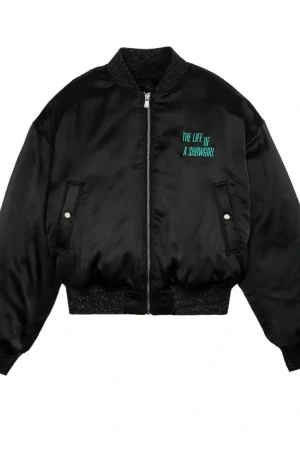 The Life Of A Showgirl Got A Wi$hli$t Taylor Swift Black Bomber Jacket