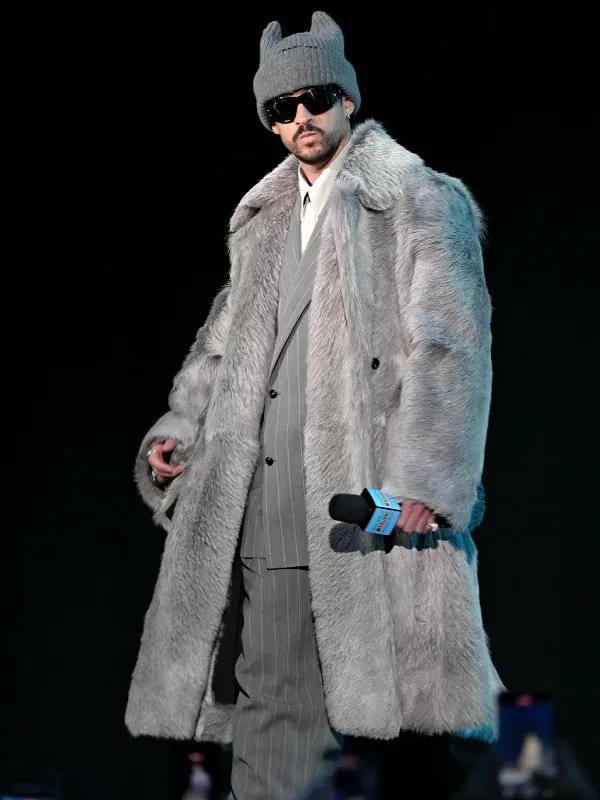 bad-bunny-super-bowl-lx-halftime-show-fur-coat-01 Halftime Show Super Bowl LX Bad Bunny Shearling Fur Coat