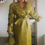 Beyonce Super Bowl 2026 Leather Trench Coat