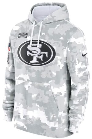 San Francisco 49ers Salute To Service Camo 2024 Hoodie