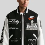 Nike Super Bowl LX Champions Destroyer Seattle Seahawks Jacket – Black & White