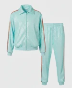 2026 Opalite Music Video Taylor Swift Blue Sequin Tracksuit