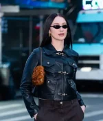 Lola Tung New York Toggle Leather Jacket - Image 2
